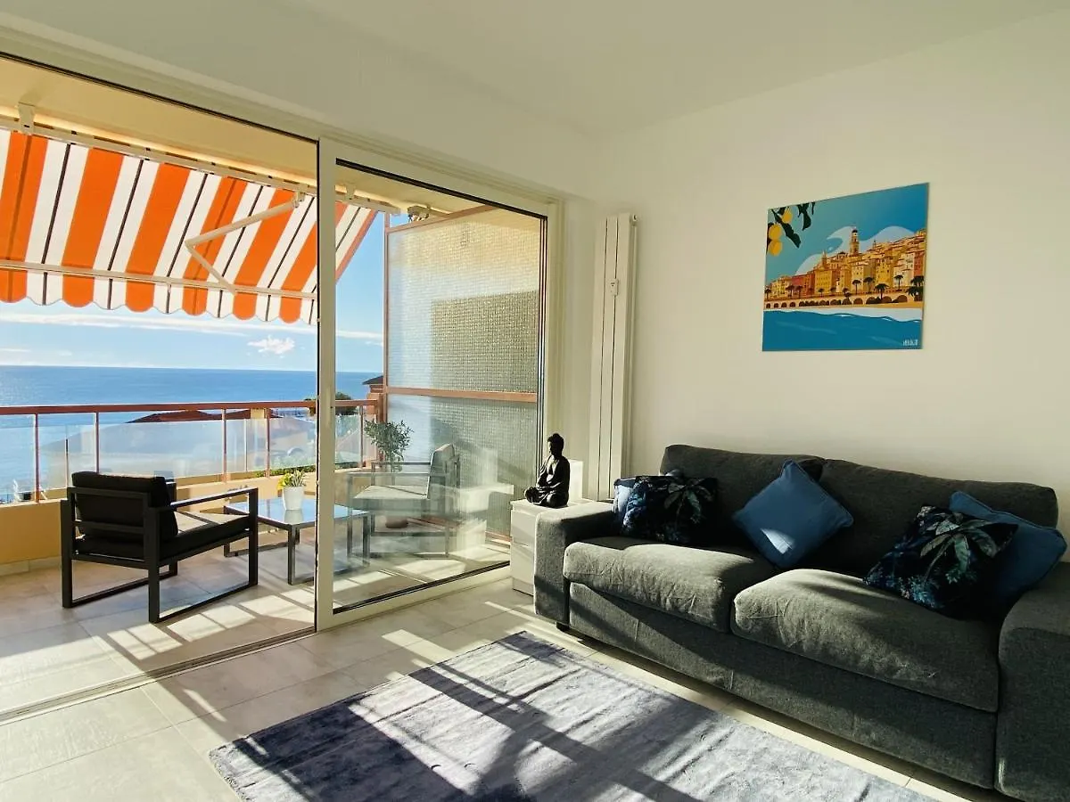 Le Vigia-Vue Mer-Terrasse-Climatisation-Parking Menton